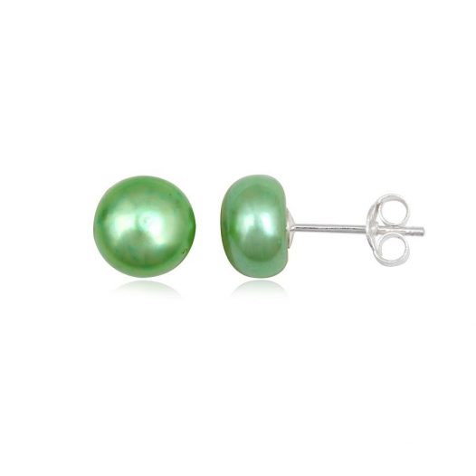 cercei cu perle verzi