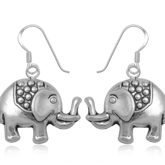 cercei elefantei din argint