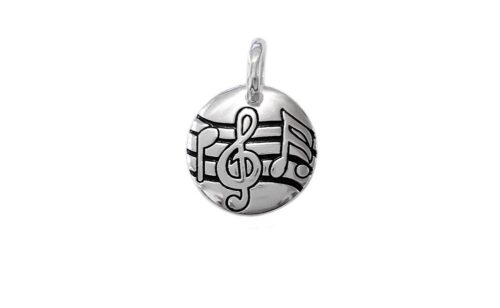 medalion argint cu note muzicale